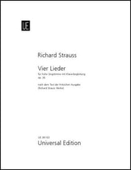 Vier Lieder Vocal Solo & Collections sheet music cover Thumbnail